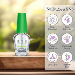 SNS Base Coat ofrece acabado espejo para colores profundos y brillantes