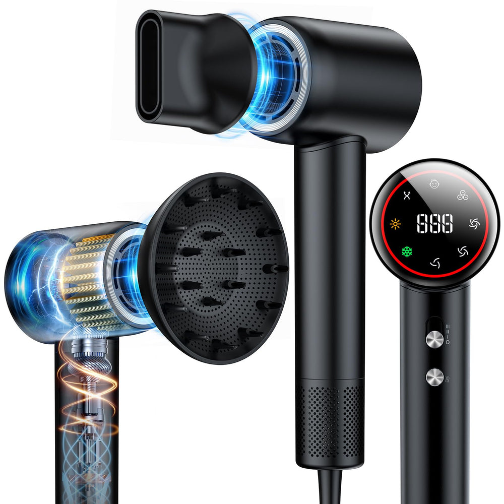 SnugLuv secador de cabello, velocidad 160000 rpm para secado rápido en casa y en estudio