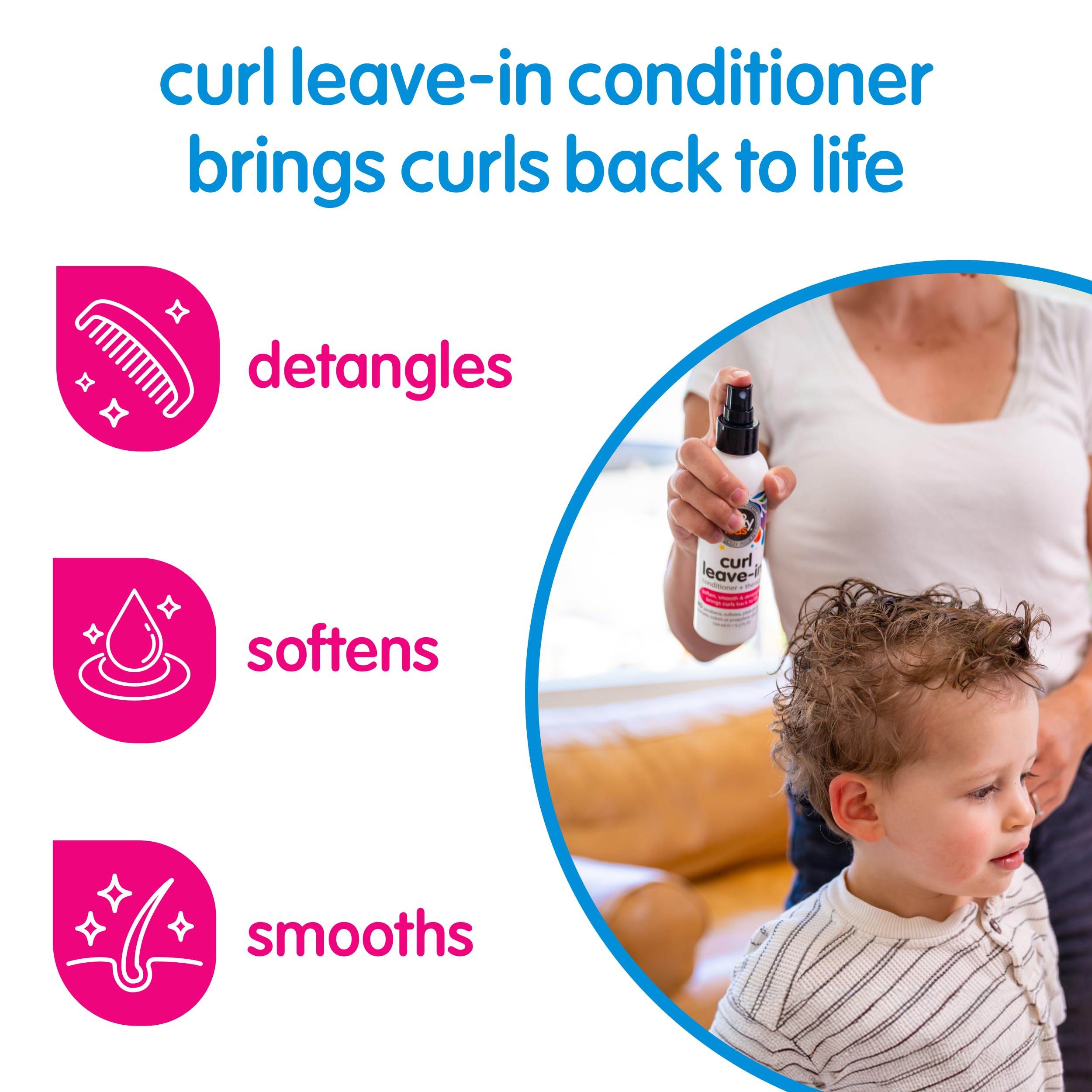 So Cozy muestra un cabello rizado de niño con definición suave y manejable.