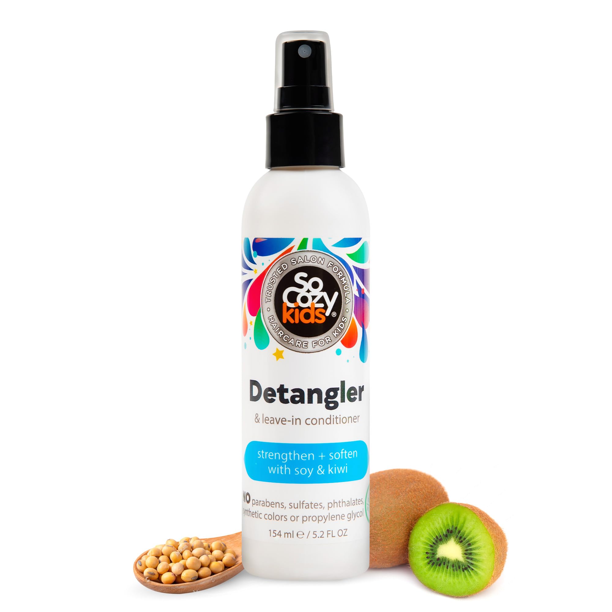 SO COZY Desenredante spray para niños, desenreda rápido y deja el cabello suave.