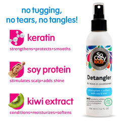 SO COZY Extracto de kiwi cuida el cabello de los niños con gentileza.