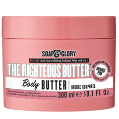 Soap & Glory manteca corporal, hidratación intensa para piel seca.