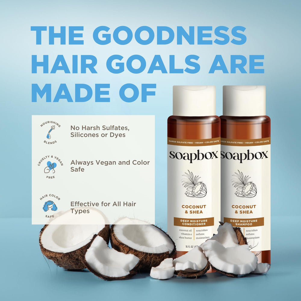 Cabello suave y sedoso tras usar Soapbox champú y acondicionador.