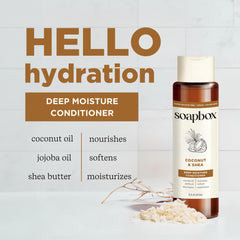 Aplicación de Soapbox en cabello húmedo para hidratación