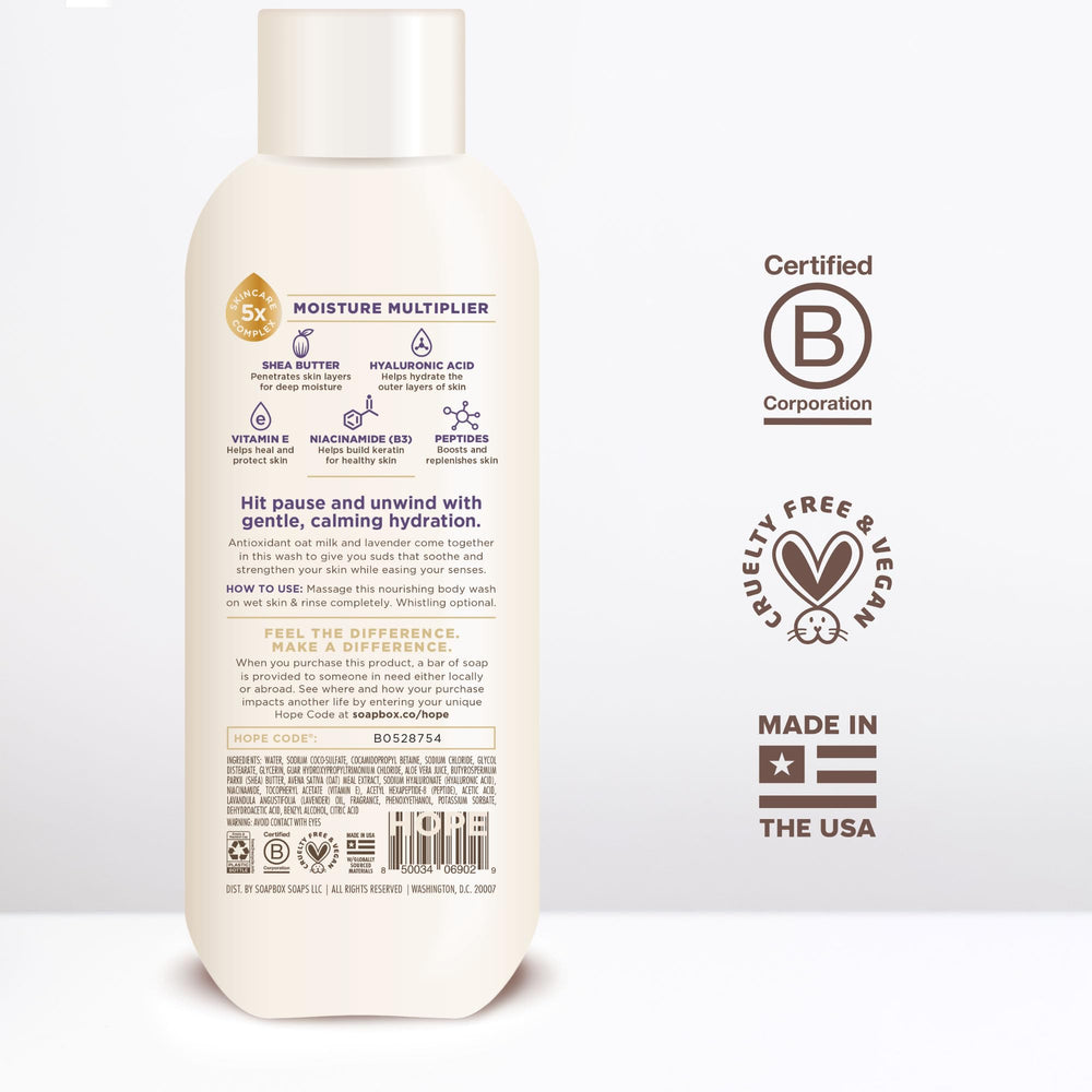 Soapbox flacon 590 ml, soin nourrissant avec beurre de karité