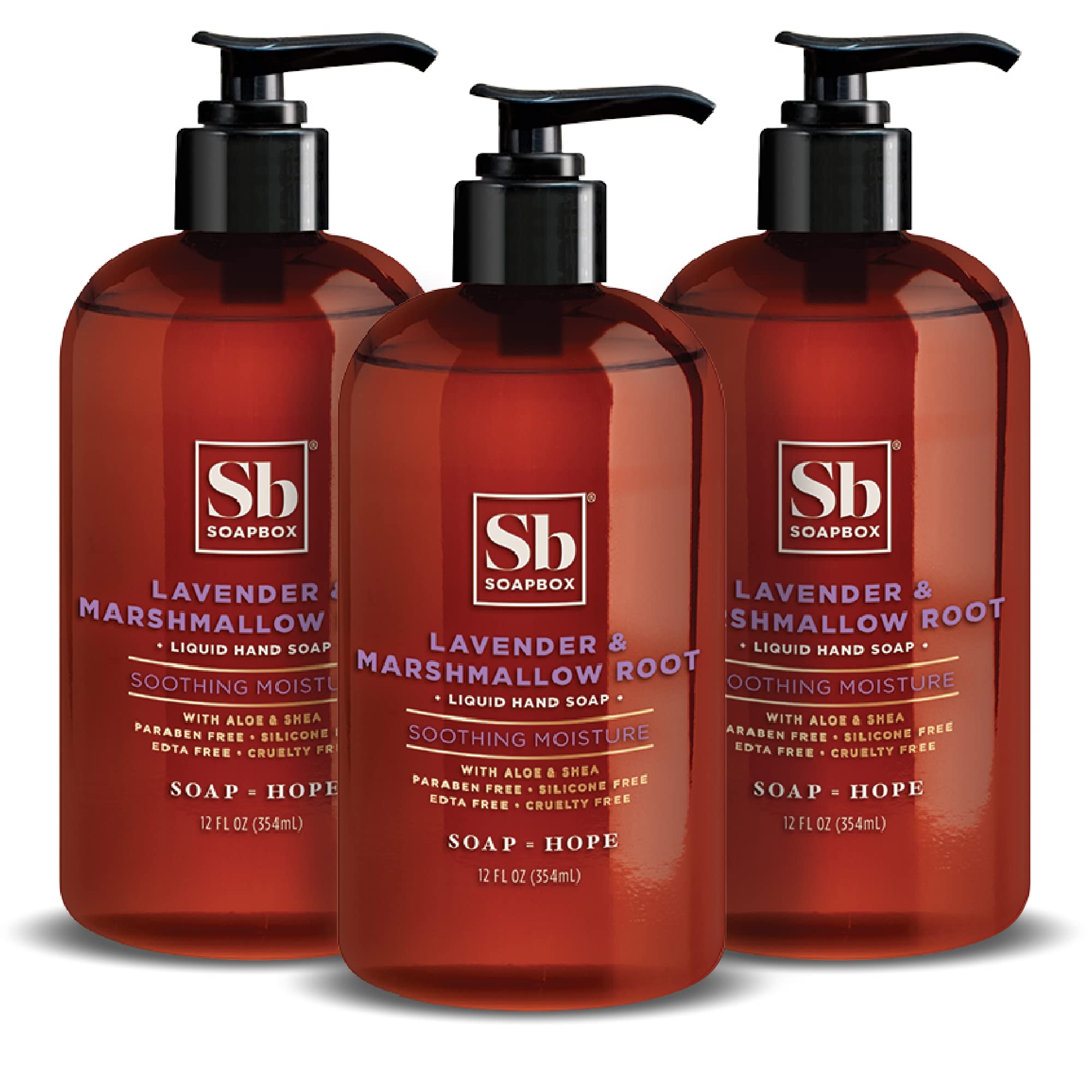 Soapbox liquide mains lavande: parfum apaisant et nettoyage doux.