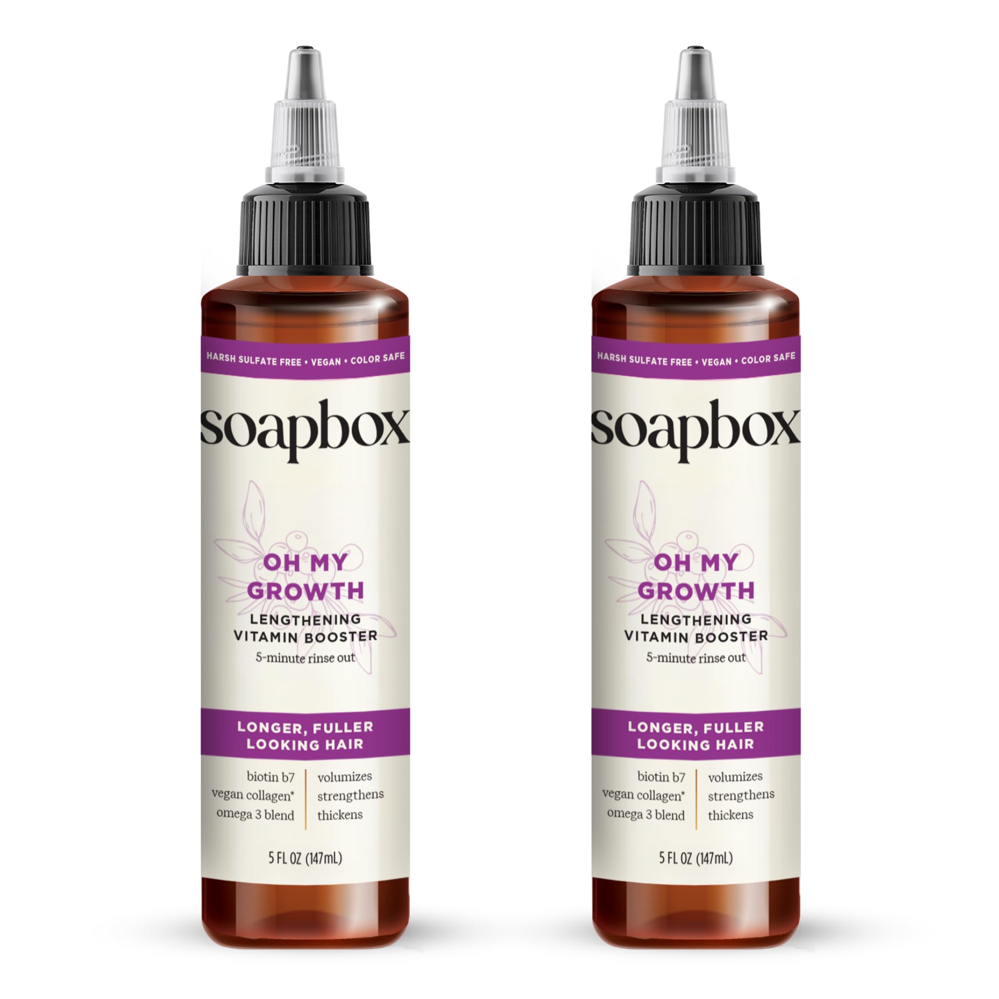 Soapbox Oh My Growth: botella en acción para cabello más abundante