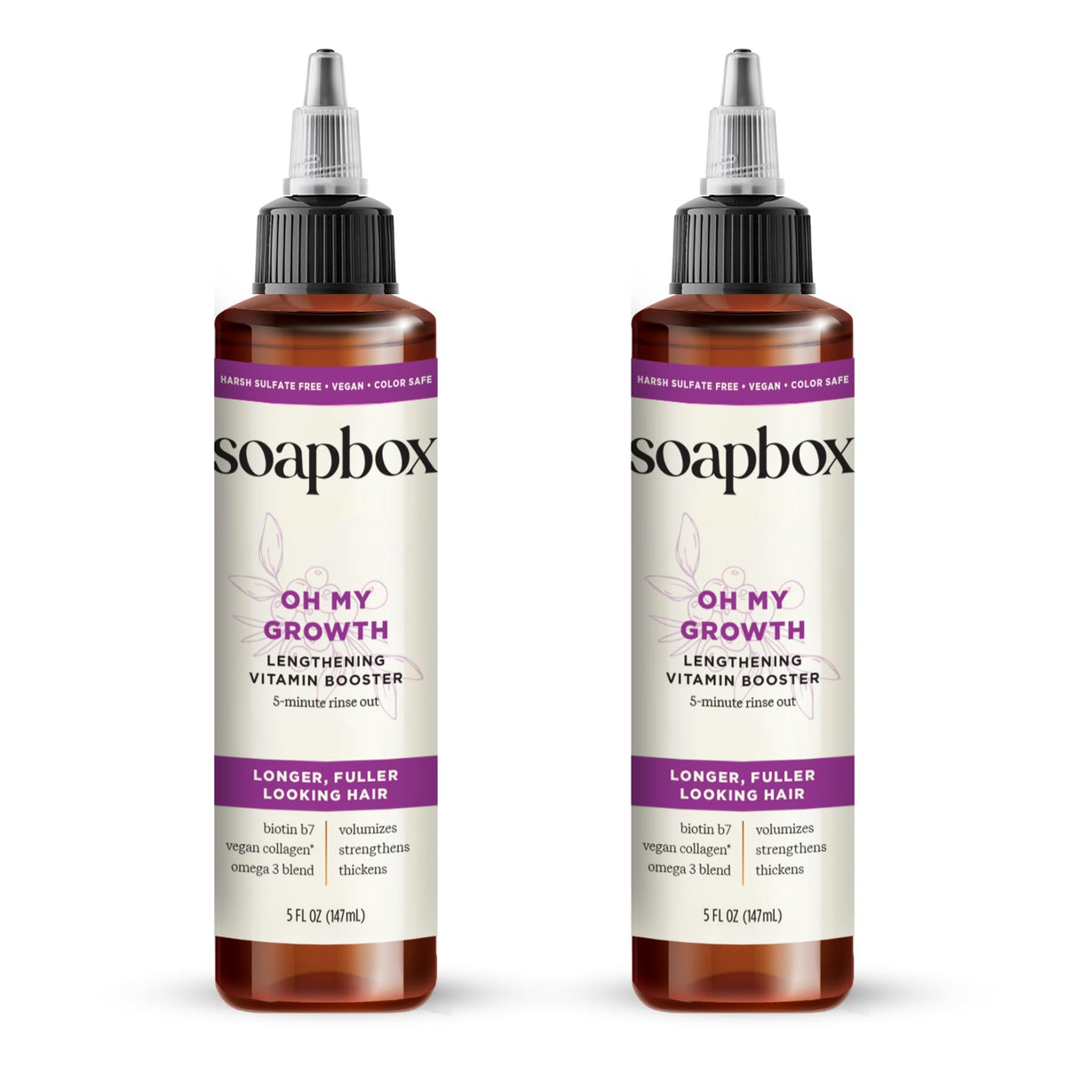 Soapbox Oh My Growth: botella en acción para cabello más abundante