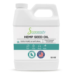 Soapeauty aceite de cáñamo en botella de vidrio para cuidado de la piel