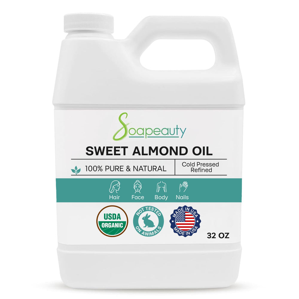 Soapeauty huile d'amande douce flacon presse froide, soin nourrissant pour la peau.