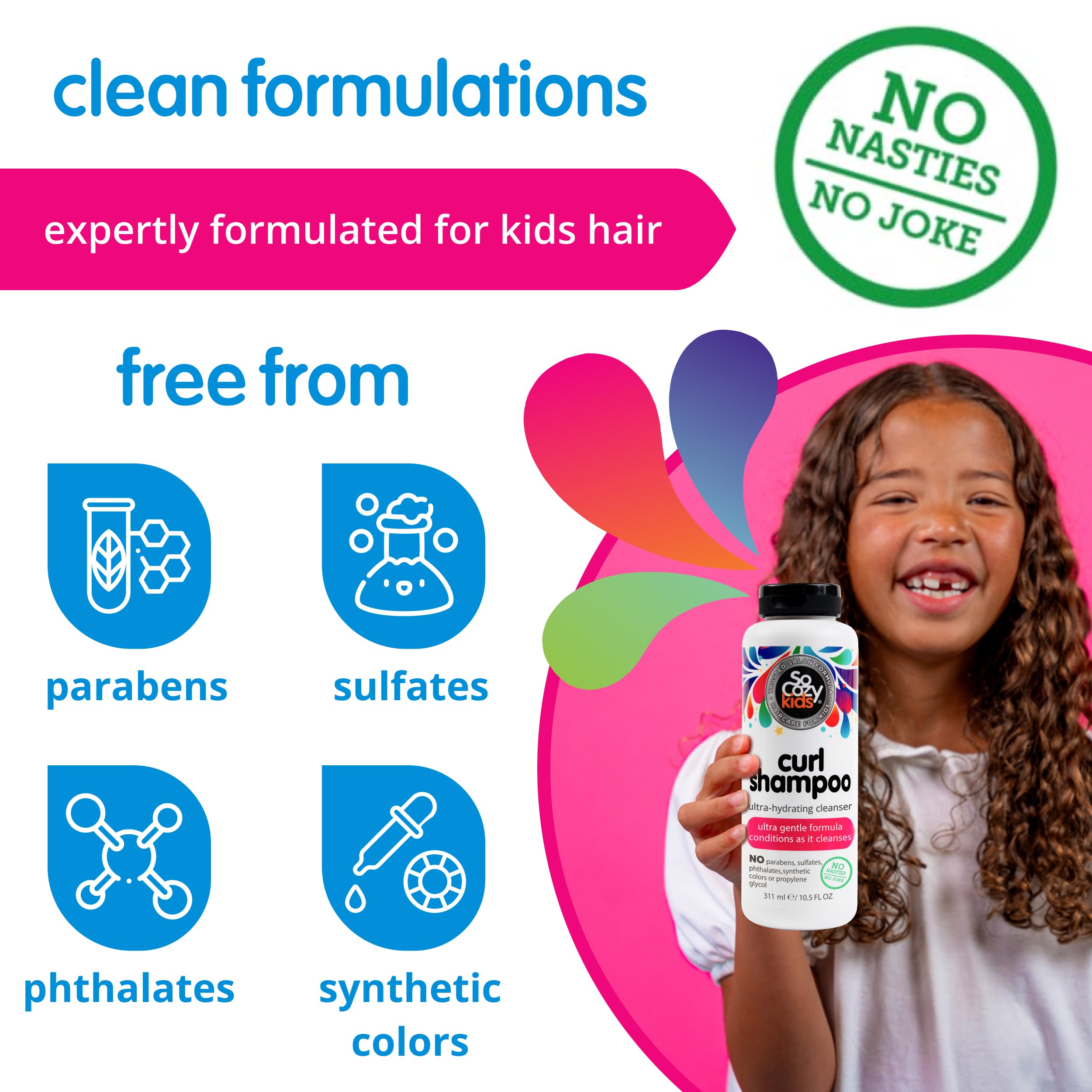 SoCozy Curl Shampoo: aceite de semilla de ciruela aporta suavidad.