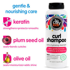 SoCozy Curl Shampoo: cuidado suave para el cabello rizado de niños.