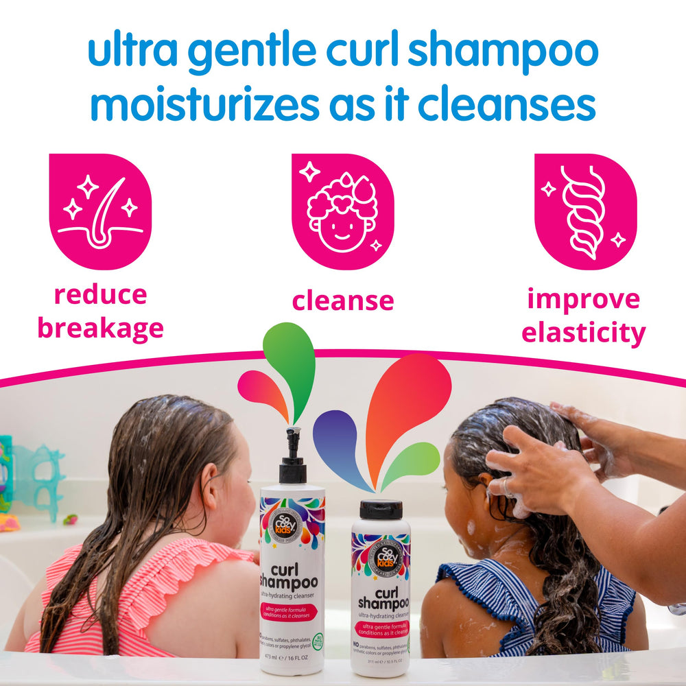 SoCozy Curl Shampoo: espuma suave para limpieza diaria del cabello rizado.
