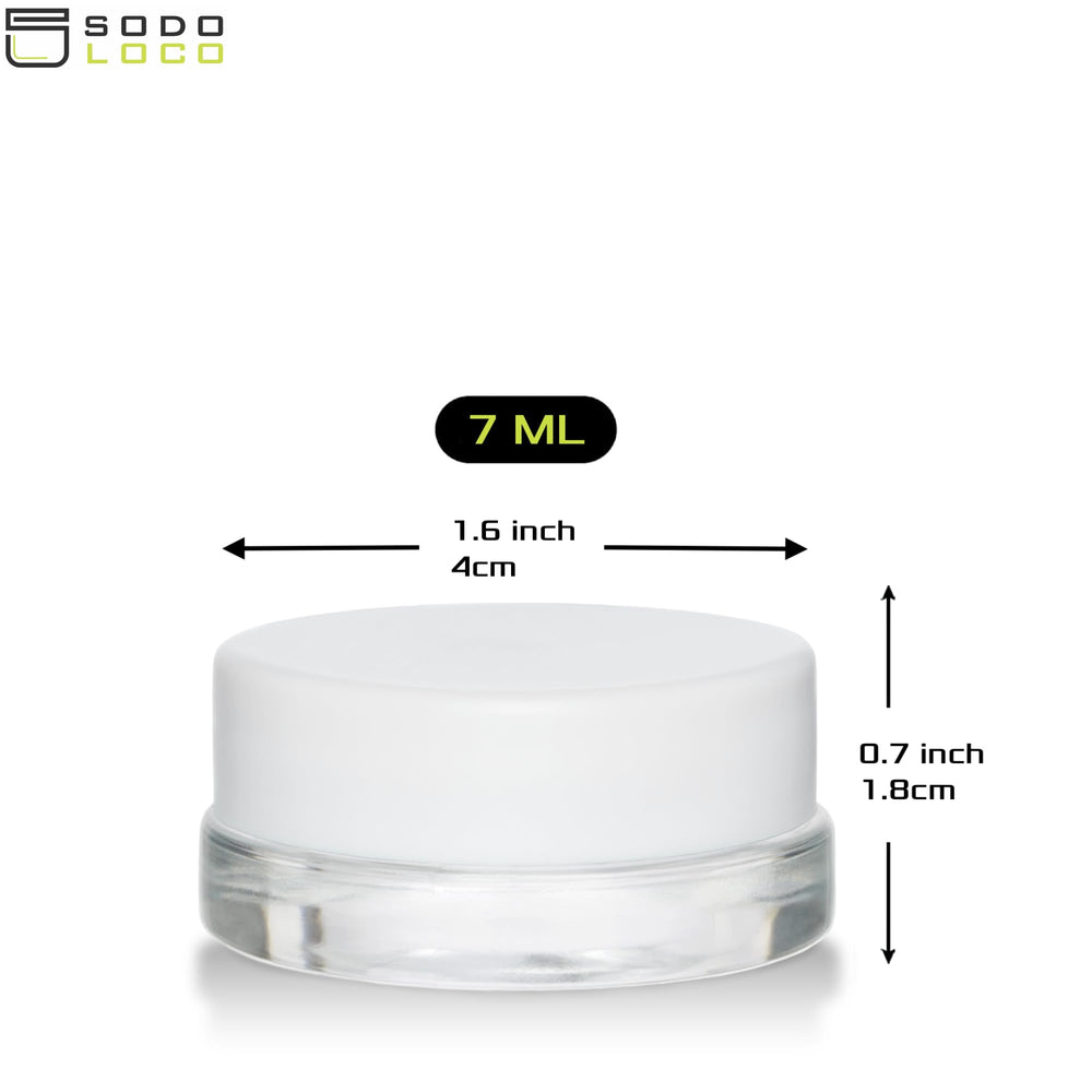SODO LOCO frasco de 7 ml con boca amplia, facilita llenado y dosificación.