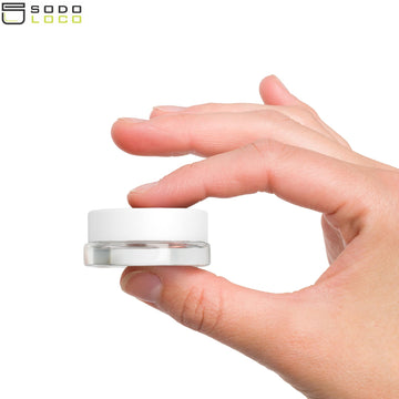 SODO LOCO contenedor de vidrio 7 ml con tapa hermética para bálsamos.