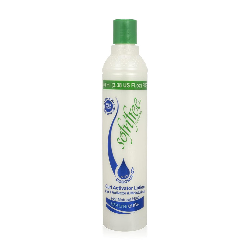 SOF N' FREE hidratante-activador de rizos, textura cremosa para definición.