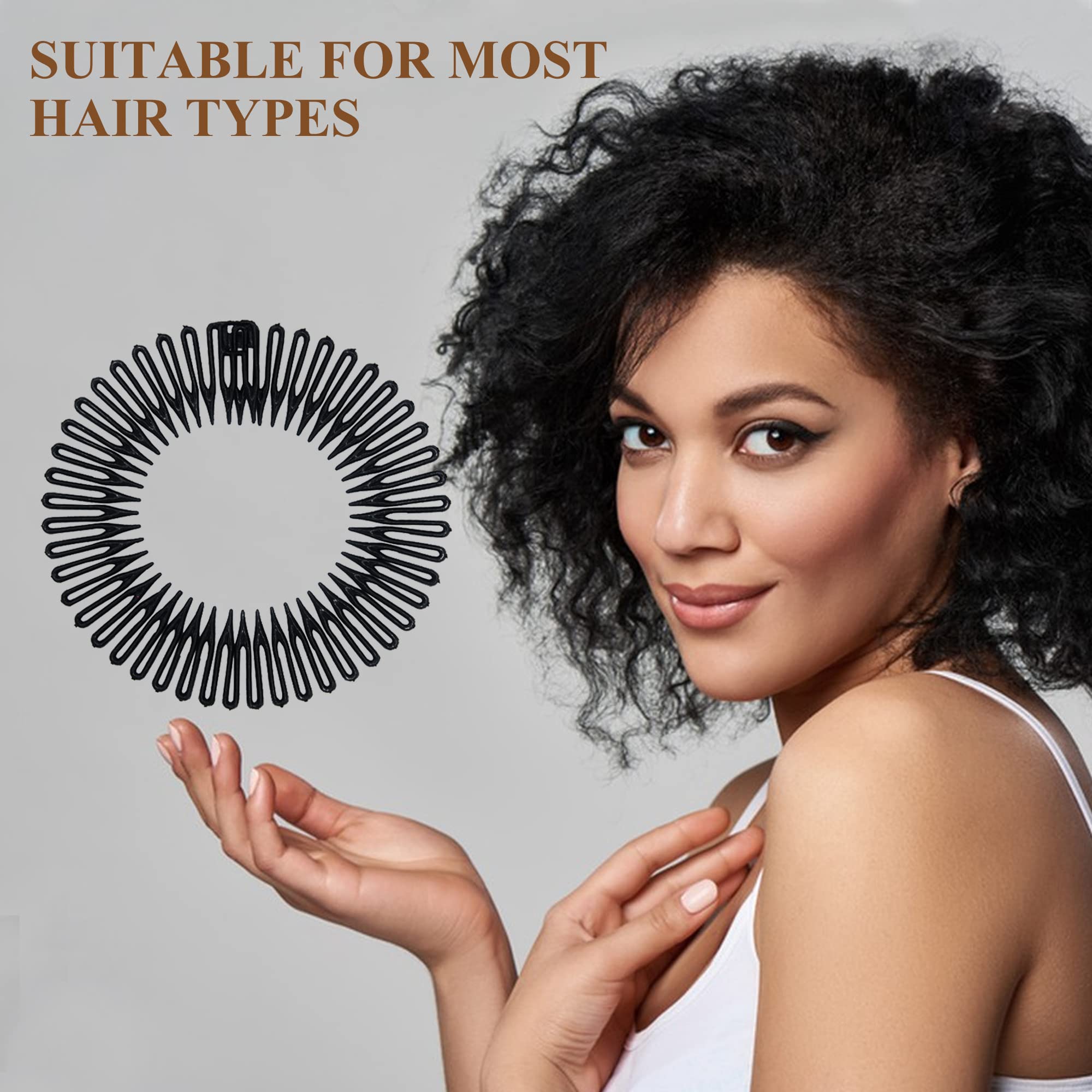Soft 'N Style diadema circular con ajuste universal para cabello grueso