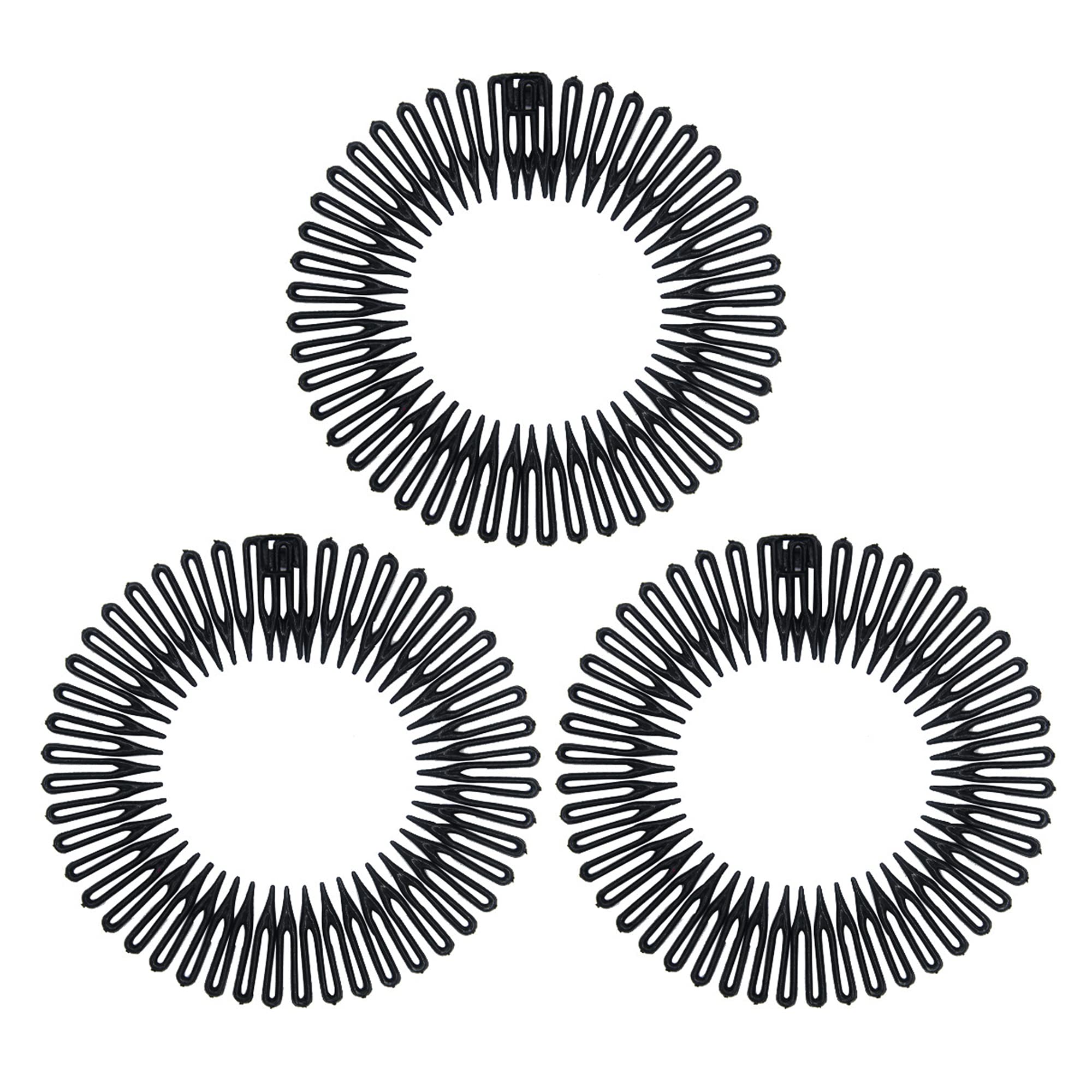 Soft 'N Style diadema circular flexible con dientes para fijar peinados sin resbalón