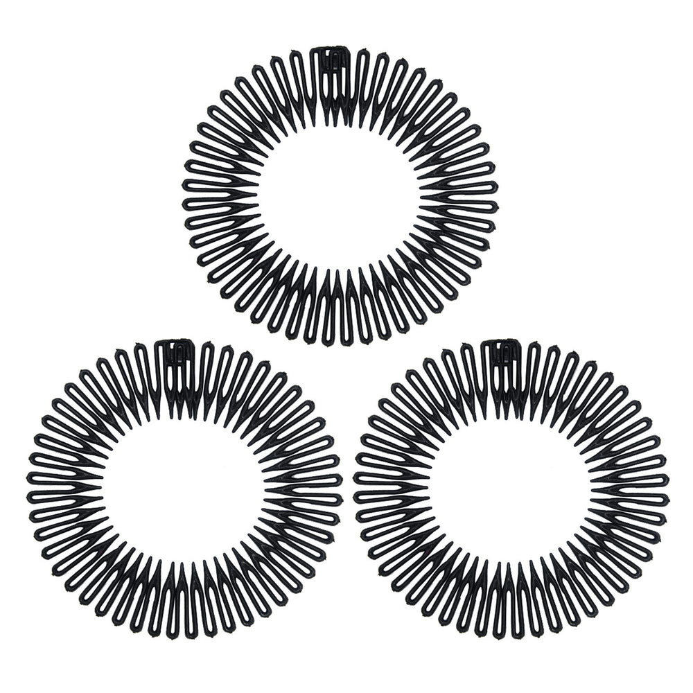 Soft 'N Style diadema circular flexible con dientes para fijar peinados sin resbalón