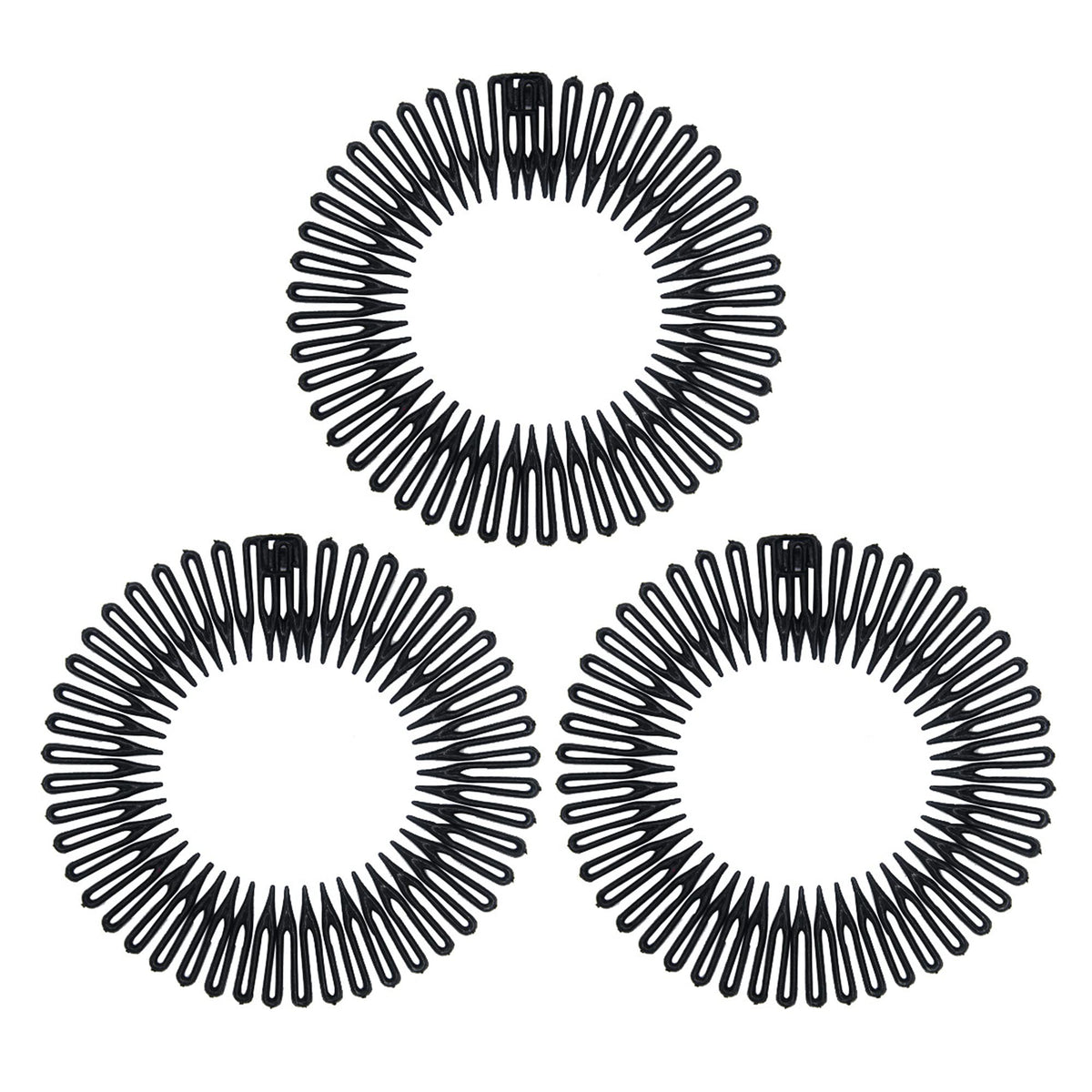 Soft 'N Style diadema circular flexible con dientes para fijar peinados sin resbalón