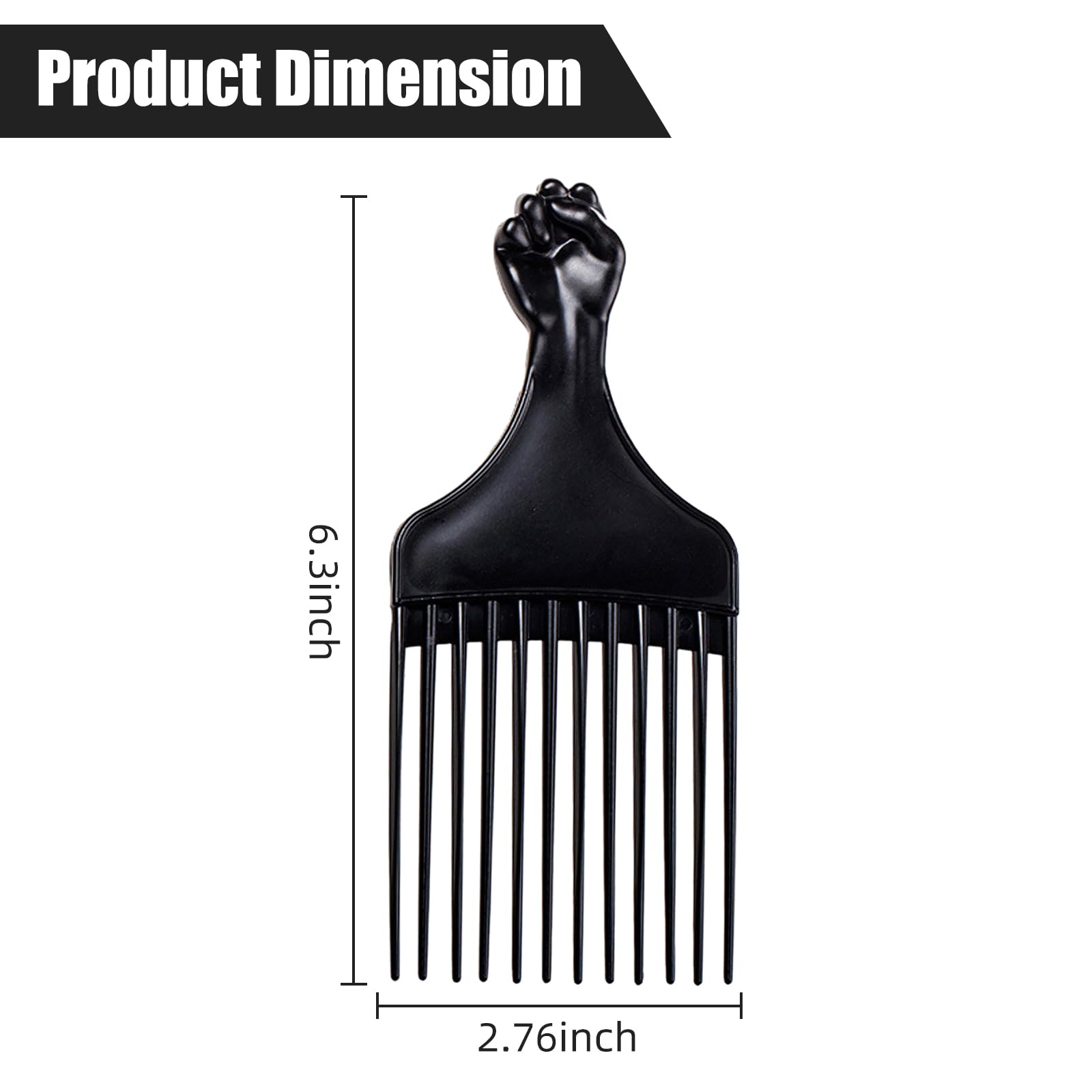 Soft 'N Style peine afro con dientes anchos para desenredar rizos sin tirar.