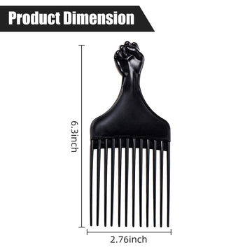 Soft 'N Style peine afro con dientes anchos para desenredar rizos sin tirar.