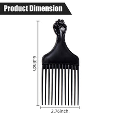 Soft 'N Style peine afro con dientes anchos para desenredar rizos sin tirar.