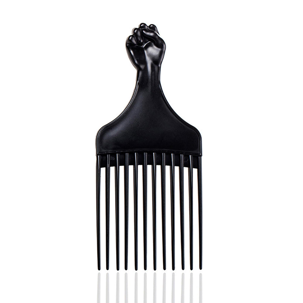 Soft 'N Style peine afro con mango puño negro para desenredar rizos con facilidad.