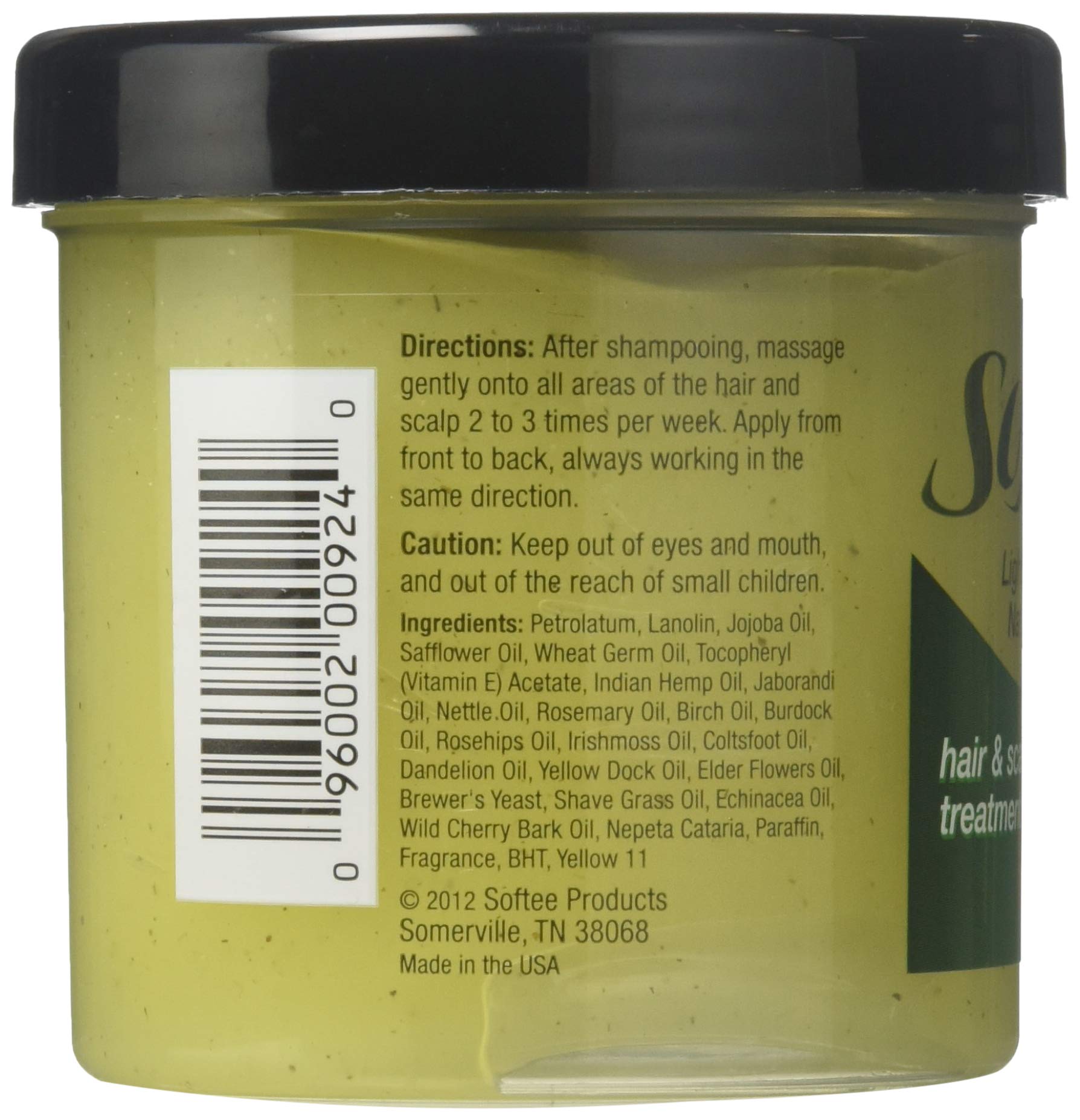 Softee Aplicación suave para cuero cabelludo con cáñamo indio y nutrido.