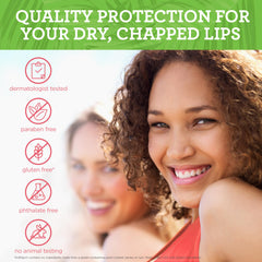 SoftLips bálsamo labial melocotón-pasión, sabor agradable y hidratación prolongada.