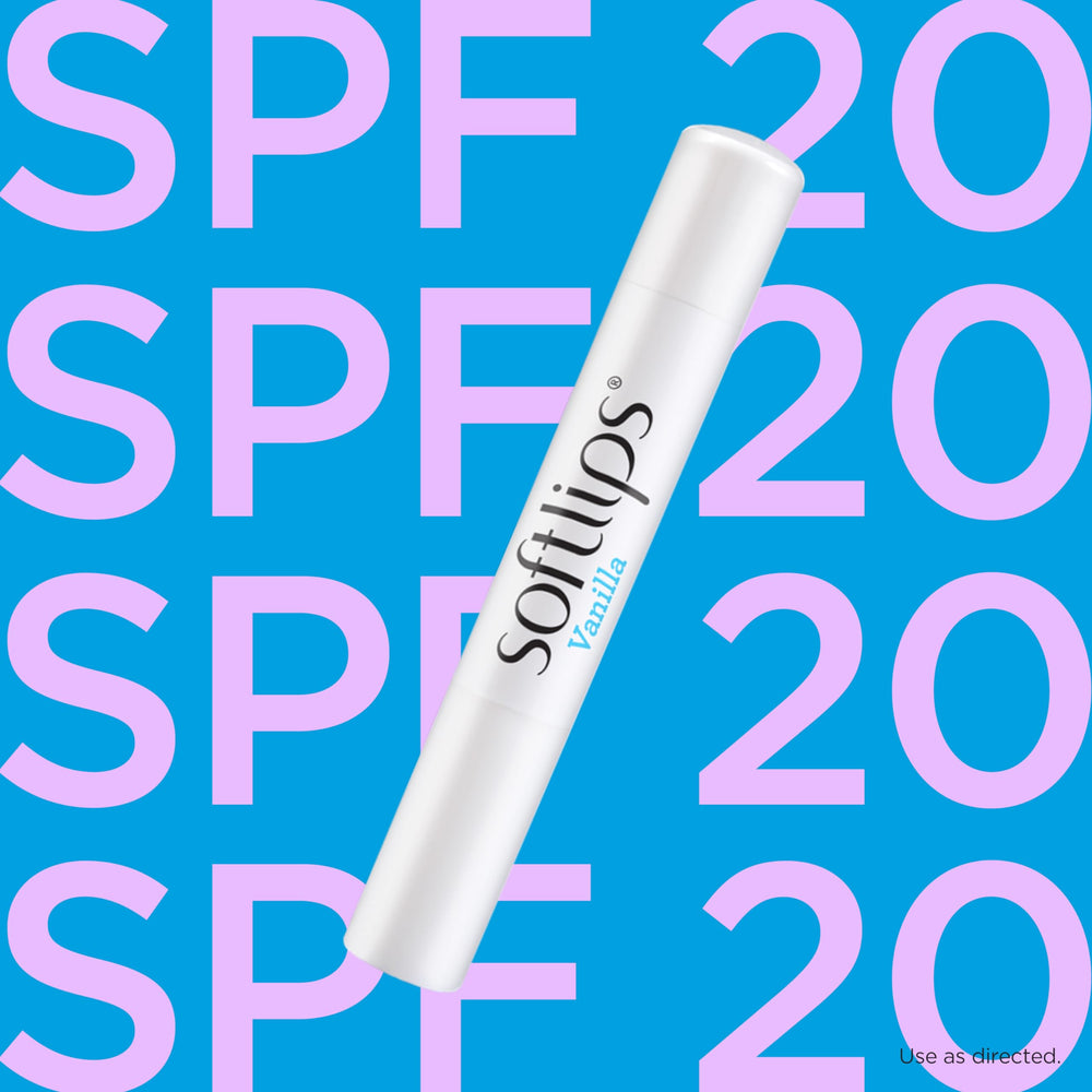 Paquete con dos barras SoftLips Vanilla para cuidado portátil