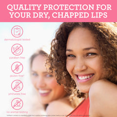 SoftLips Balsamo Labial Aplicacion en labios ofrece textura suave