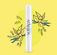 Envase de dos unidades SoftLips vainilla, cuidado práctico para llevar