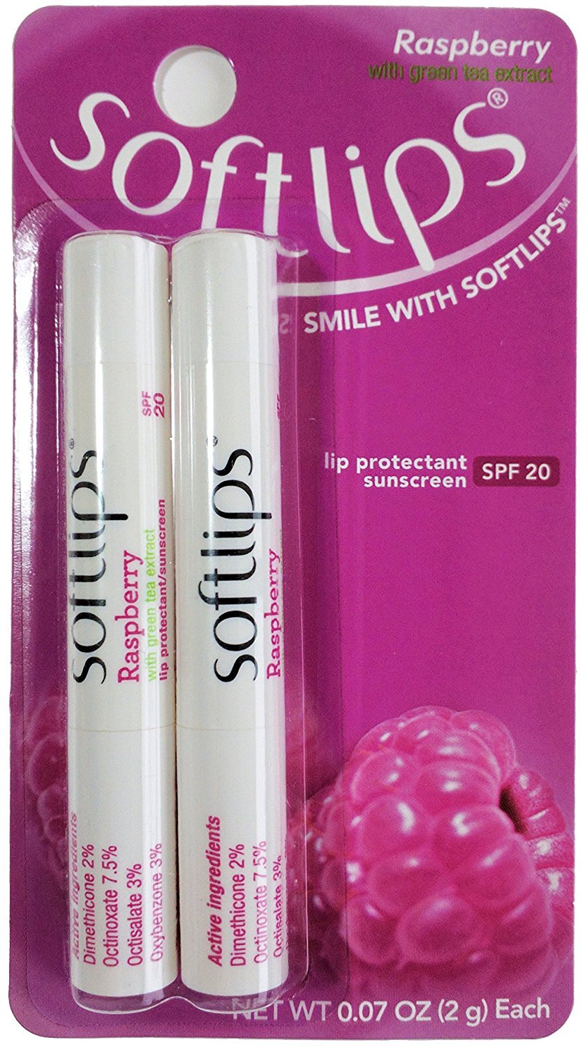 SoftLips protector labial SPF 20 con frambuesa y té verde, hidratación diaria