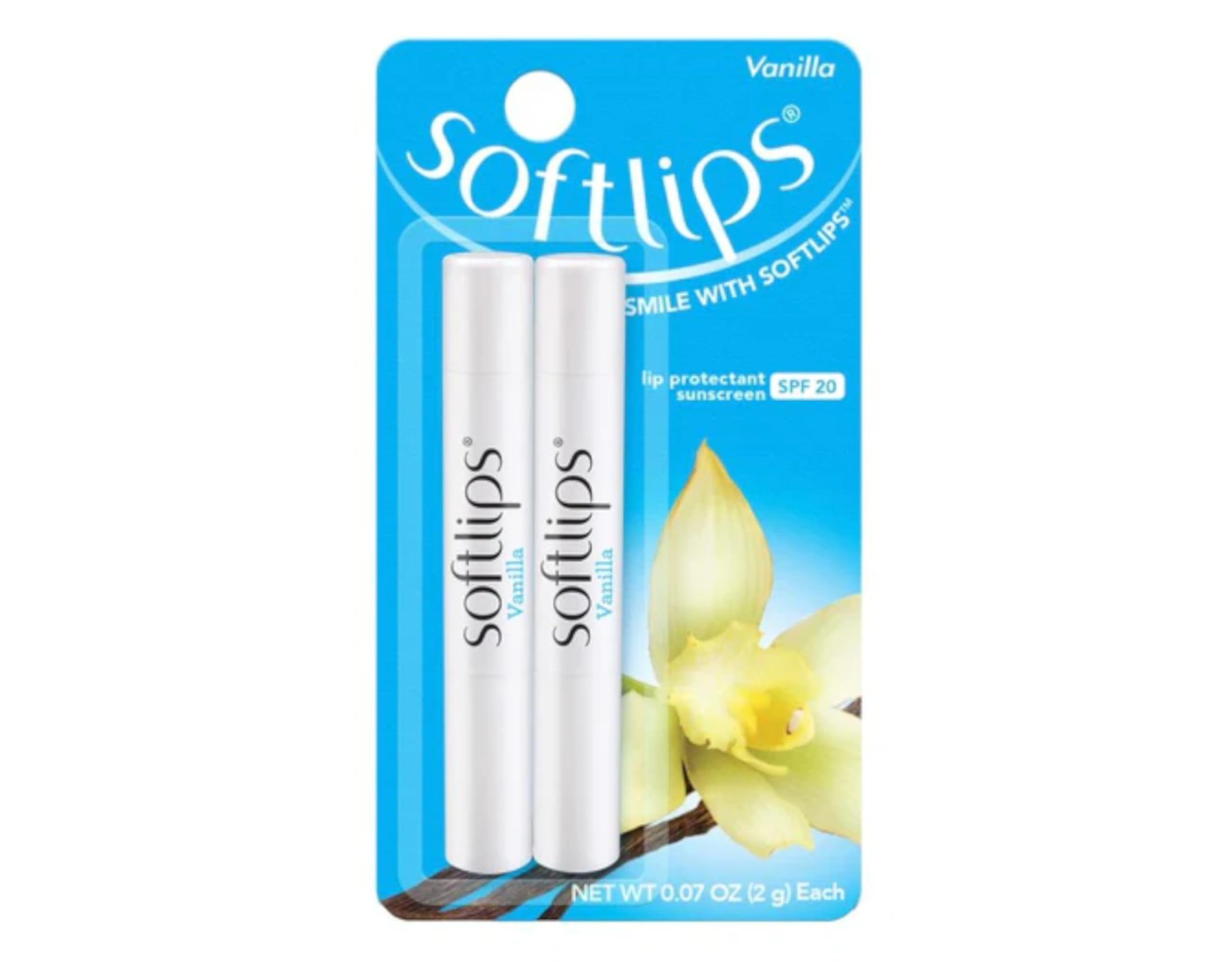 SoftLips protector labial SPF20 vainilla, hidratación diaria para labios secos