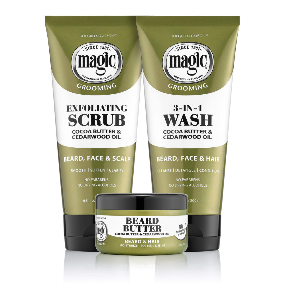 SoftSheen Magic Beard Wash, uso diario para rostro, barba y cabello.