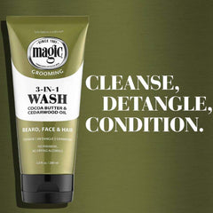 SoftSheen Magic Beard Wash, textura cremosa para una limpieza suave.