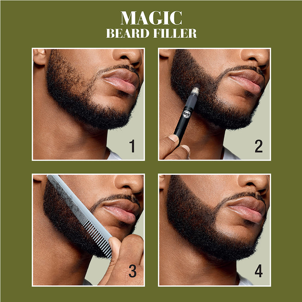 SoftSheen Magic Grooming Pencil applying precision coverage to hairline for a fuller look.