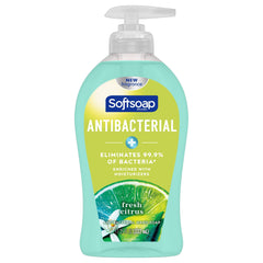 Softsoap jabol antibacteriano para manos con aroma cítrico fresco y envase verde