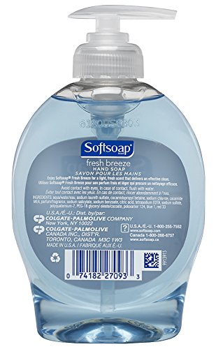 Etiqueta de Softsoap destacando limpieza diaria para el hogar