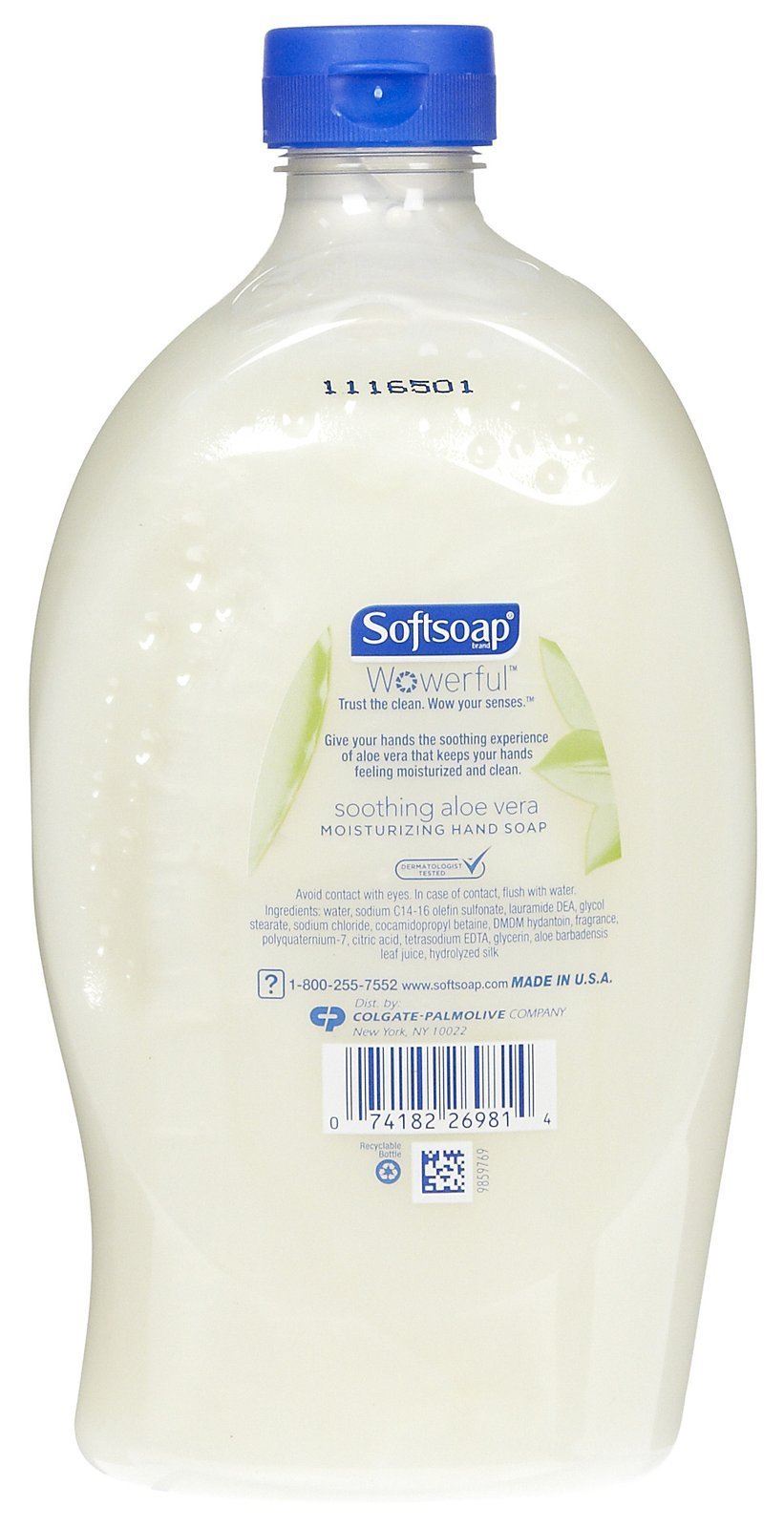 Tapa de recarga Softsoap facilita rellenar sin derrames con Aloe Vera