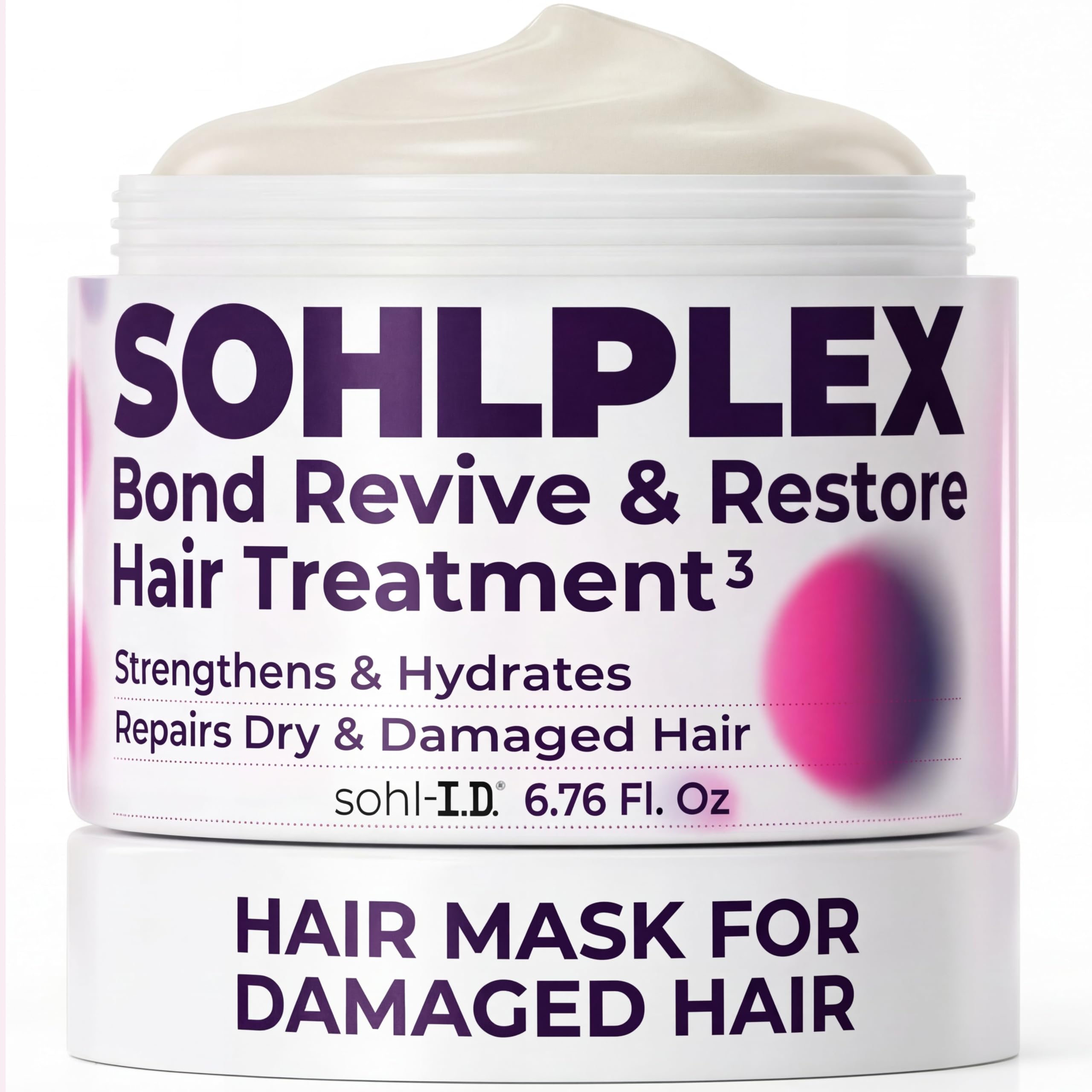 Masque sohl-I.D. pour cheveux secs et abîmés — hydratation en profondeur.