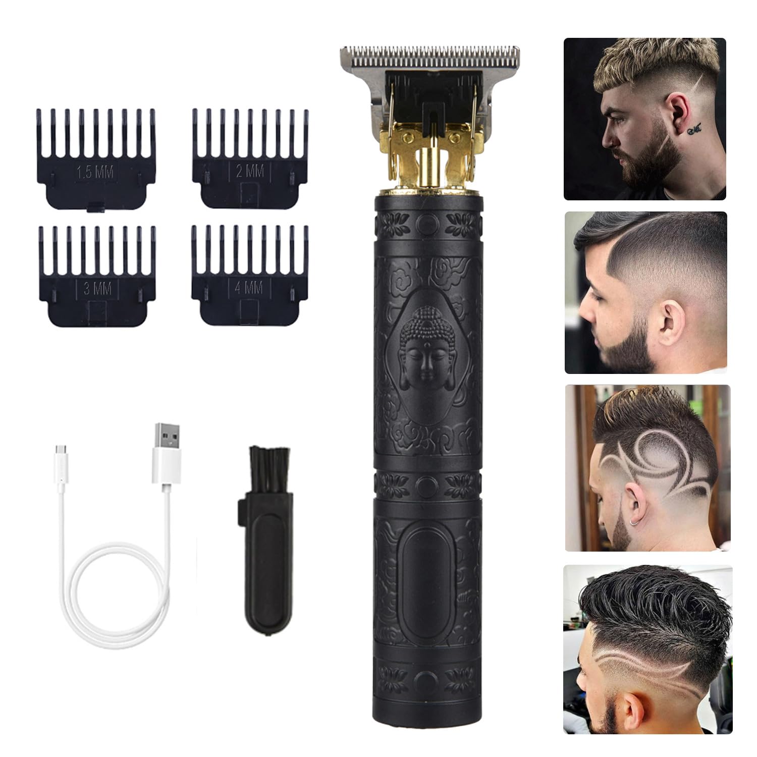 Soieho cortapelos para hombres, vista frontal y diseño compacto ideal para viajar