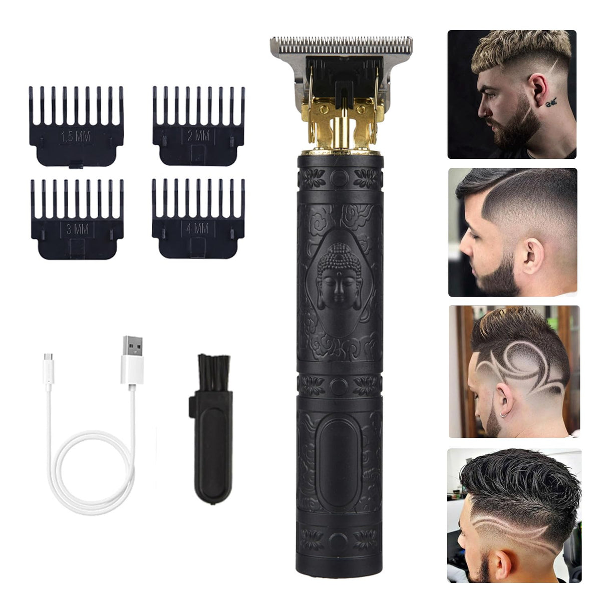 Soieho cortapelos para hombres, vista frontal y diseño compacto ideal para viajar