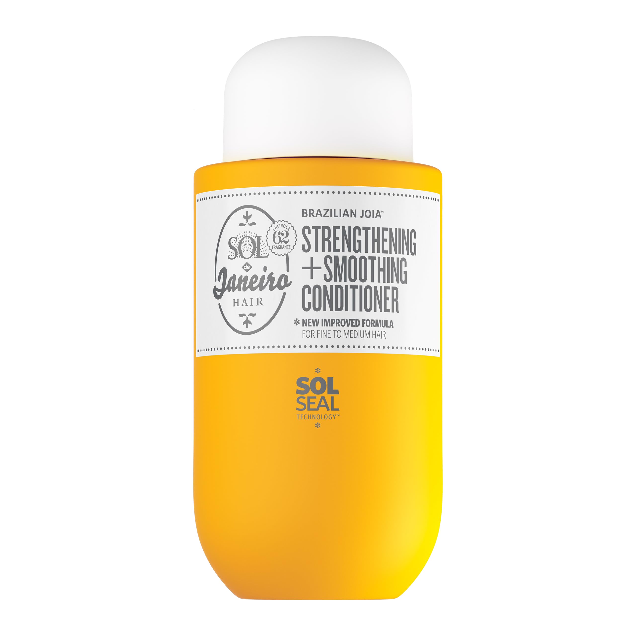 Sol de Janeiro Brazilian Joia Condicionador, botella frontal, fortalecimiento suave para el cabello.