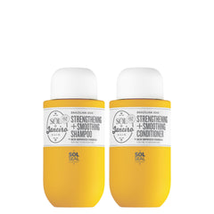Sol de Janeiro Brazilian Joia shampoo bottle showing damage-repair formula for fine to medium hair.