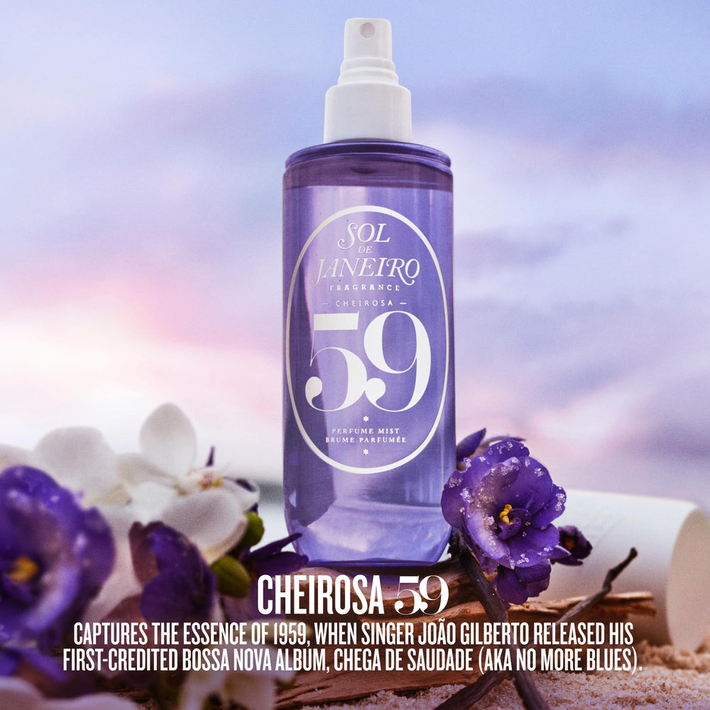 Sol de Janeiro Cheirosa 59, uso en cuerpo y pelo para sensación fresca.
