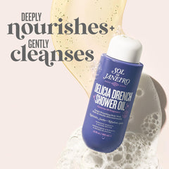Delicia Drench: aceite que se transforma en espuma para limpieza suave.