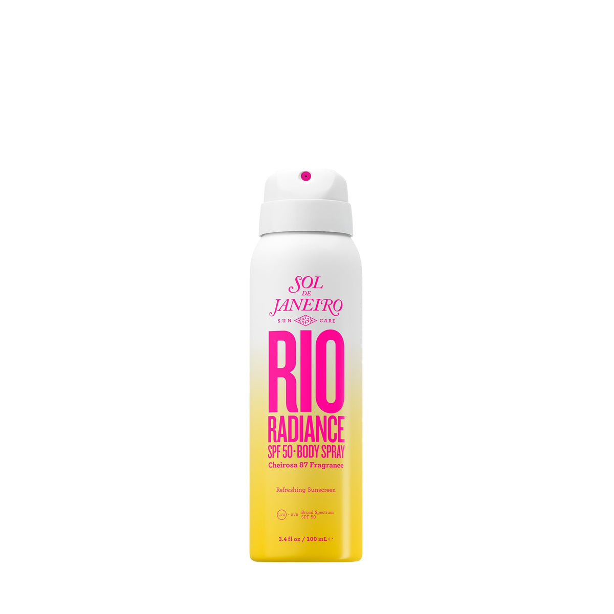 sol de janeiro rio radiance spf 50: aerosol corporal con brillo natural