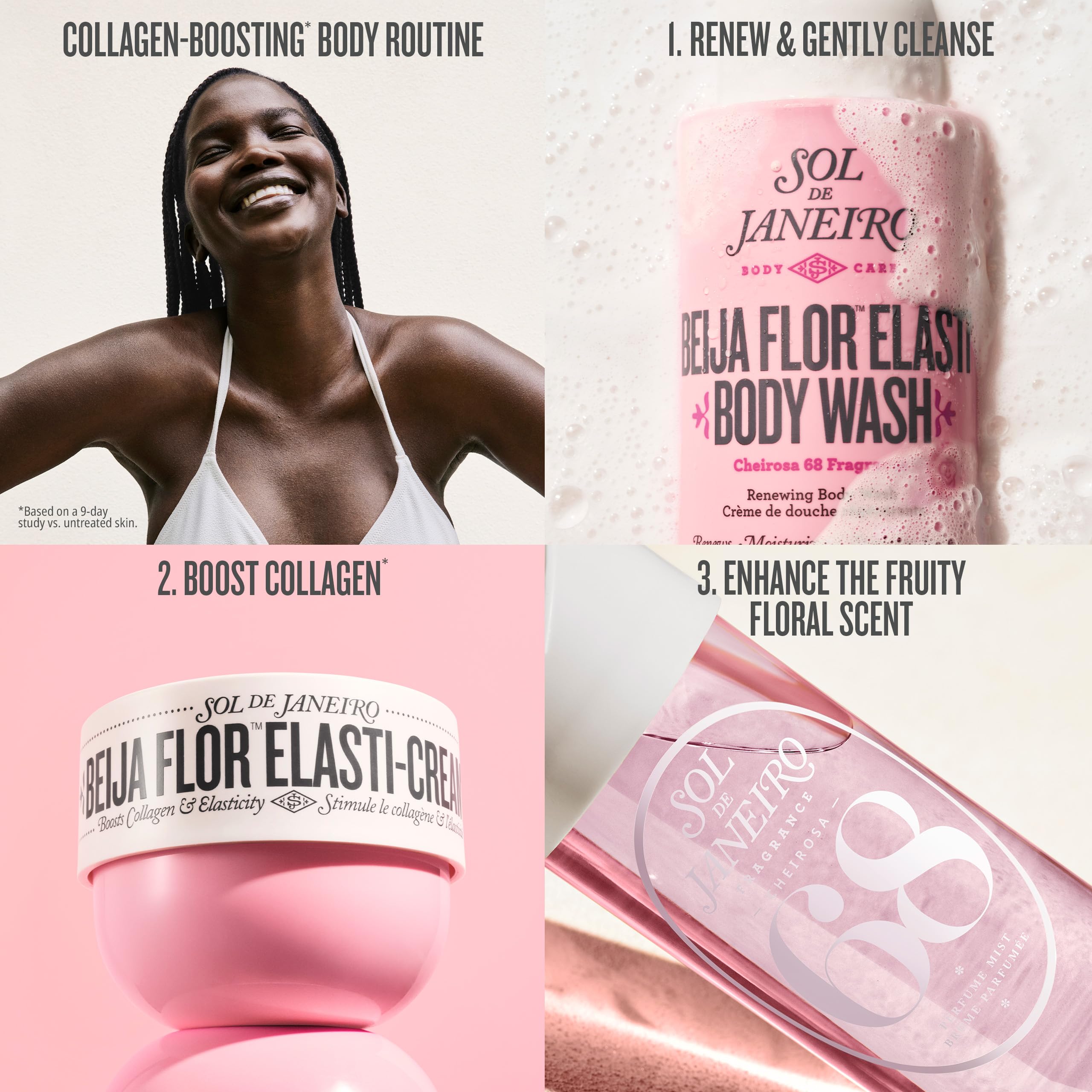 Sol de Janeiro texture crème corps veloutée et application douce.